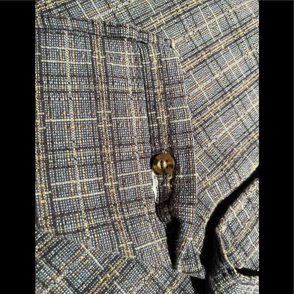 WOOLRICH Men’s Long Sleeve Cotton Shirt   L   Blue Small Plaid - Picture 2 of 7